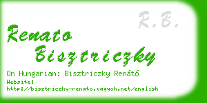 renato bisztriczky business card